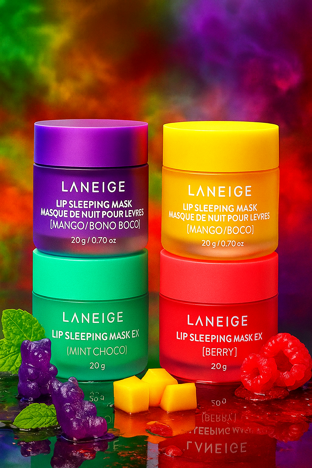 LANEIGE Lip Sleeping Mask: Hydrate & Soothe | Authentic in Pakistan - Pack of 4